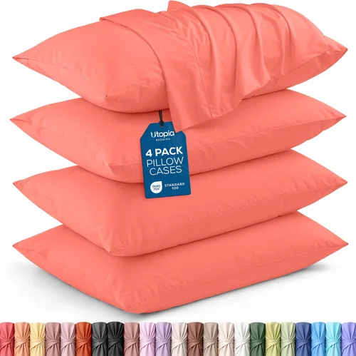 Vista 57 de Utopia Bedding - Juego de 2 fundas de almohada tamaño estándar, con cierre de sobre, tela de microfibra cepillada suave, resistentes al encogimiento