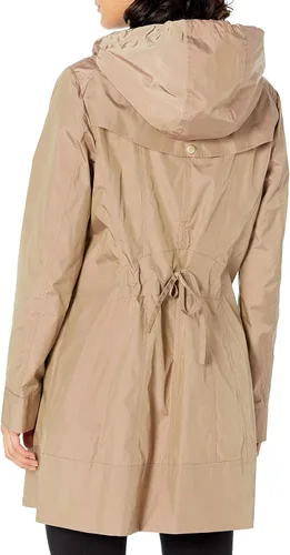 Vista 2 de Cole Haan Chaqueta impermeable con capucha para mujer con lazo