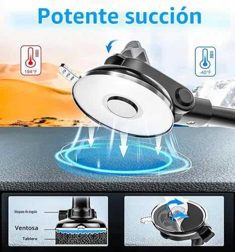 Vista 4 de Soporte de tablet para parabrisas de automóvil, brazo flexible
