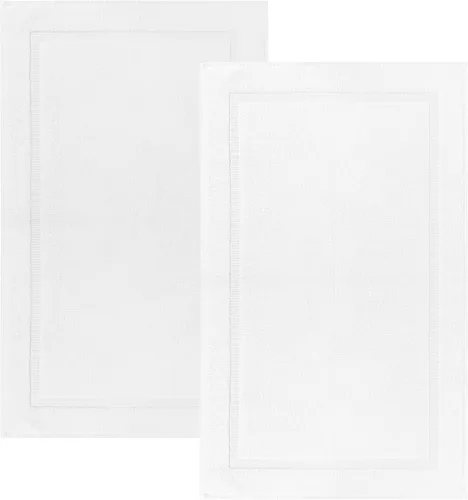 Vista 12 de COTTON CRAFT Tapete para bañera – Azulejo esculpido, 100% algodón, ultra absorbente, de baja pelusa, 1000 GSM, tapete de baño de lujo – Alfombra