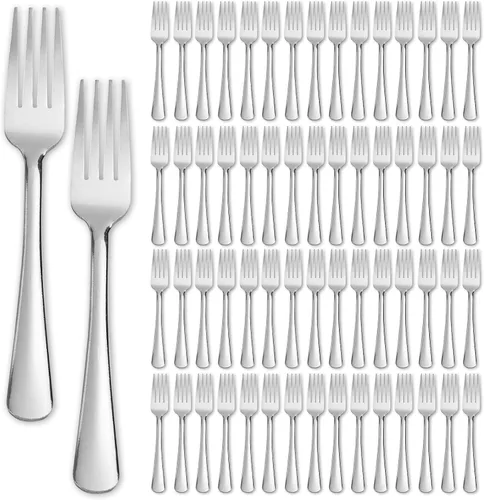 Vista 12 de Juego de 36 Piezas de Tenedores de Cena - Tenedores de Cubiertos de Acero Inoxidable Windsor de 7.1 Pulgadas Aptos para Lavavajillas para 36