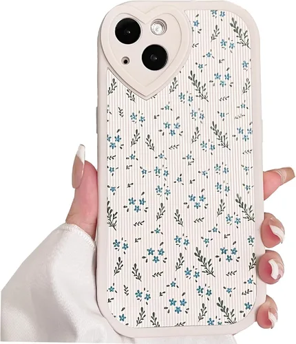 Vista 21 de Lovmooful Funda para iPhone 13 con diseño de oso lindo floral con lente de flor (Bear Flower)