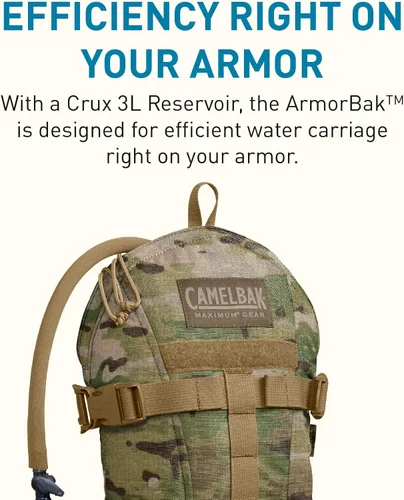 Vista 4 de CamelBak Armorbak - Mochila de hidratación táctica con vejiga de reservorio Mil Spec Crux de 100oz/3L