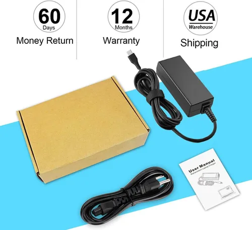 Vista 6 de Cargador de portátil USB C de 45 W para Acer Chromebook R13 11 13 15 311 315 CP311 CP713 C933 CB5-312T R751T SF713 SP714 N17Q5 N17P6 N16Q10 N16Q14