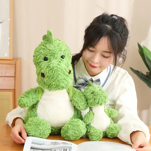 Vista 2 de Lindos animales de peluche suaves de dinosaurio, juguetes de peluche de dinosaurio, almohada de dinosaurio para abrazar, muñeca de dinosaurio
