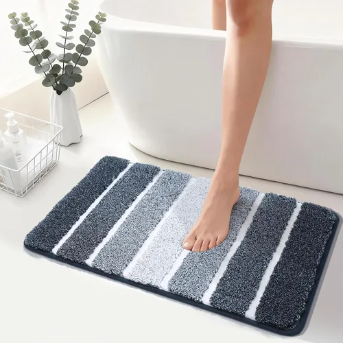 Vista 41 de COSY HOMEER Alfombras de baño de 24 x 17 pulgadas, ultra suaves y absorbentes, con respaldo de TPR antideslizante, lavable a máquina, alfombra Beige
