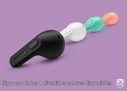Vista 8 de PHILIPS T2206 Auriculares inalámbricos con resistencia al agua IPX4 y estuche de carga súper pequeño Blanco ártico