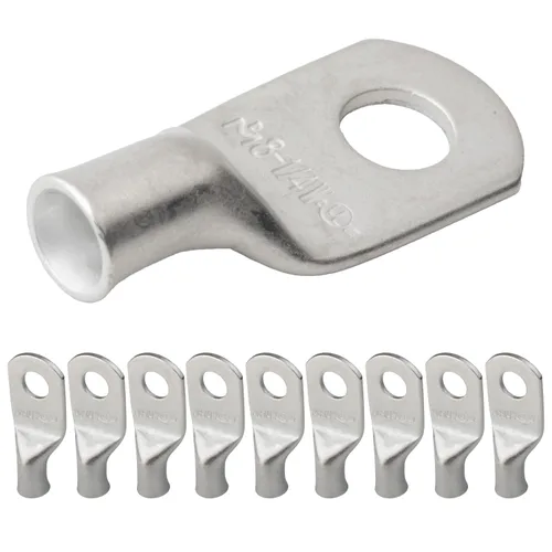Vista 202 de SELTERM 5 piezas terminales de cable de cobre estañado 1/0 AWG perno de 1/2", extremos de cable de batería, terminales de anillo, conectores