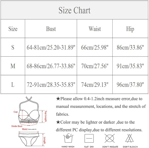 Vista 4 de Womens Halter Swimsuit Drawstring Ruched Printing High Waist Bikini Two Piece Beachwear with Boyshorts