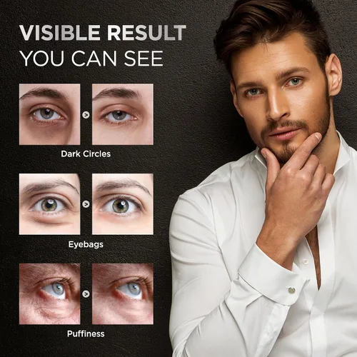 Vista 2 de RAZONIX Rodillo de ojos para ojos hinchados, suero de ojos con cafeína para ojeras, tratamiento de deshinchamiento para hombres y mujeres, 0.5 onzas