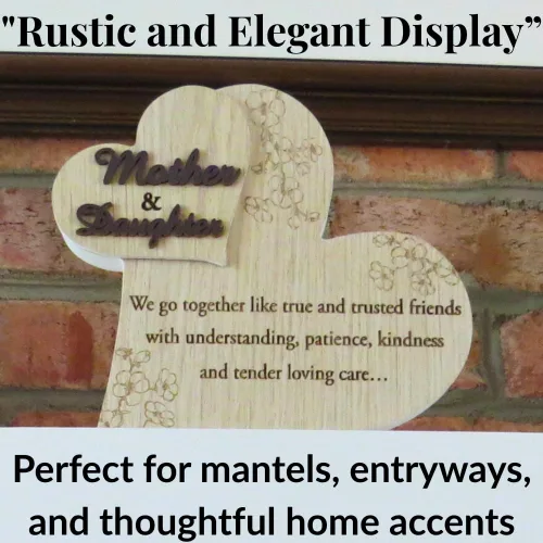 Vista 2 de UNIDECO Regalos especiales para el día de la madre, regalos del día de la madre para hija de mamá y papá, decoración de corazón para pared, regalo