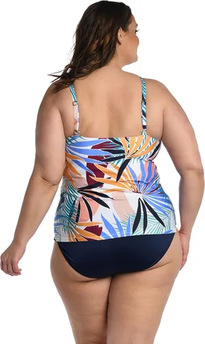 Vista 2 de Top de traje de baño tankini de cuello alto ajustable