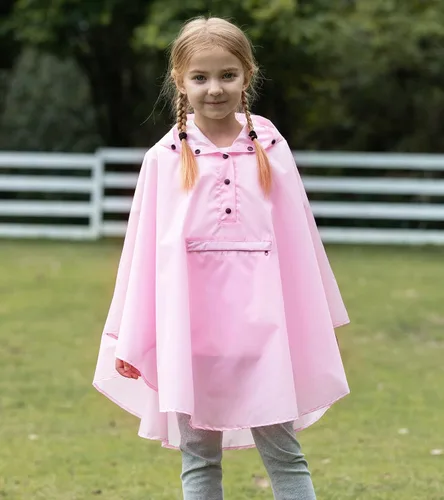 Vista 4 de Chaqueta ligera de poncho de lluvia para niños, impermeable, abrigo impermeable