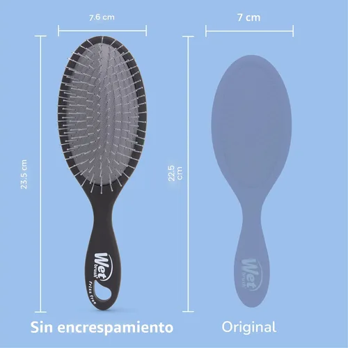 Vista 6 de Wet Brush Cepillo desenredante sin encrespamiento con tecnología iónica, negro, proporciona control de encrespamiento, reduce la estática y suaviza