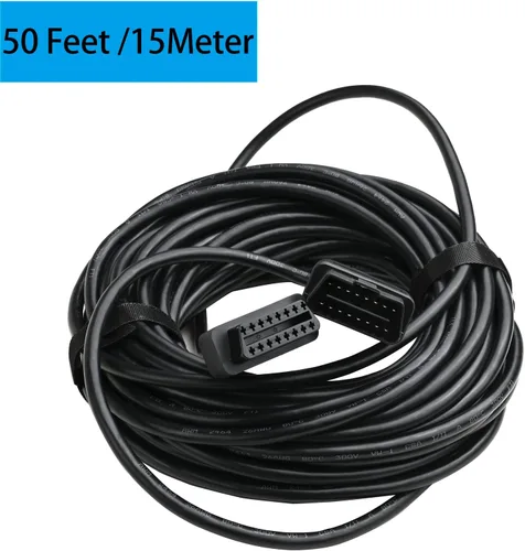 Vista 5 de iKKEGOL Cable de extensión OBD2 OBDII completo de 16 pines para automóvil macho a hembra, extensor de diagnóstico, adaptador de cable OBD de perfil
