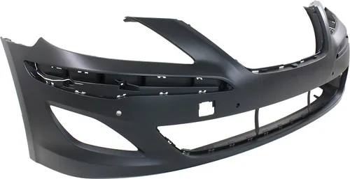 Vista 3 de Evan-Fischer - Cubierta de parachoques compatible con Hyundai Genesis 2011-2014 imprimada con orificios de sensor de asistencia de estacionamiento