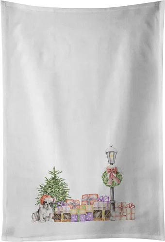 Vista 17 de Caroline's Treasures CK8100WTKT - Juego de 2 toallas de cocina con diseño de bulldog francés con diseño de país de las maravillas navideñas