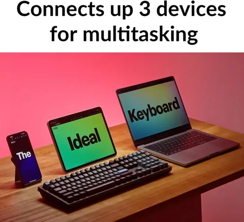 Vista 7 de Keychron Q6 Pro QMK/VIA Teclado mecánico inalámbrico personalizado, 100% tamaño completo de doble junta programable RGB intercambiable en caliente
