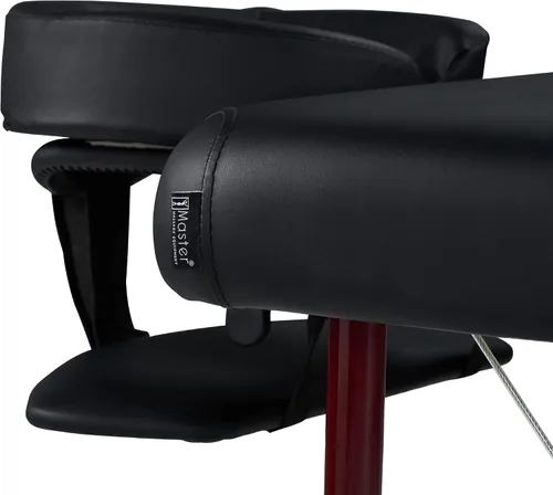 Vista 8 de Master Massage Zephyr - Mesa de masaje portátil y ligera, mesa de tatuaje, cama de spa (negro, granate)