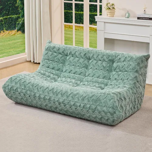Vista 19 de Hobestluk Puf con espuma viscoelástica, tela de piel sintética ultrasuave, diseño ergonómico, puf pequeño, para sala de estar, dormitorio, sala