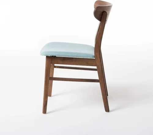 Vista 6 de Christopher Knight Home Idalia - Sillas de comedor, juego de 2 piezas, acabado menta/nogal