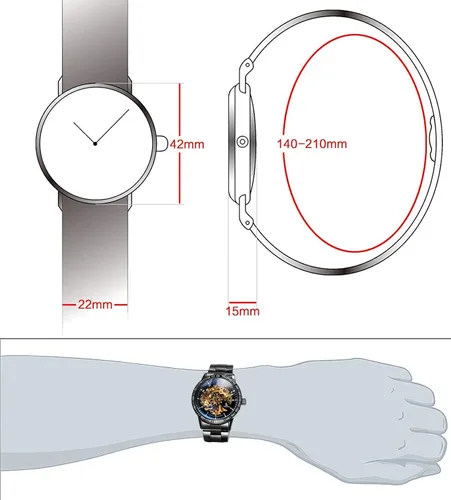 Vista 6 de Carrie Hughes Men's Steampunk Photochromic Glass Automatic Stainless Steel Watch 98226