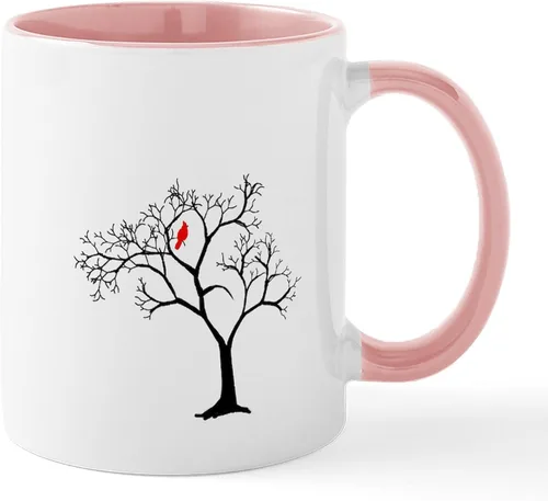 Vista 10 de CafePress Cardinal In Snowy Tree - Taza de café de cerámica (11 oz)