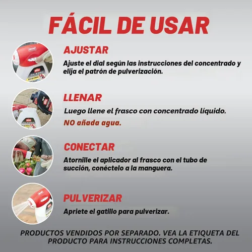 Vista 9 de Ortho Dial N Spray Pulverizador de manguera para herbicida líquido y matainsectos, fungicida, fertilizante con 14 configuraciones de dilución