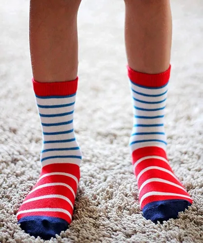 Vista 7 de Jefferies Socks Paquete de 12 pares de calcetines a rayas multicolor para niños