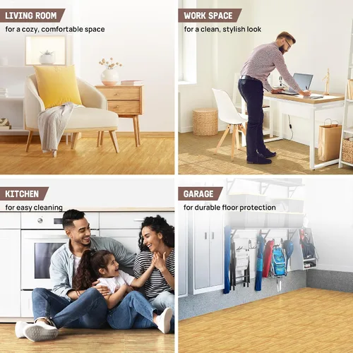 Vista 5 de Yes4All Alfombrillas Entrelazadas de EVA, Baldosas de Suelo tipo Rompecabezas, Acolchado de Suelo de Espuma con Borde para Muebles, Espacio