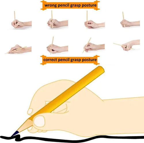 Vista 5 de SANNIX Paquete de 16 pinzas de lápiz para escritura a mano para niños, soporte para lápices para niños, agarre de escritura a mano, agarres