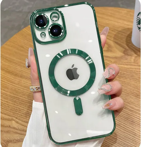 Vista 38 de Funda magnética para iPhone 12 Pro Max transparente compatible con MagSafe Funda protectora de lente de cámara integrada para iPhone 12 Pro Max