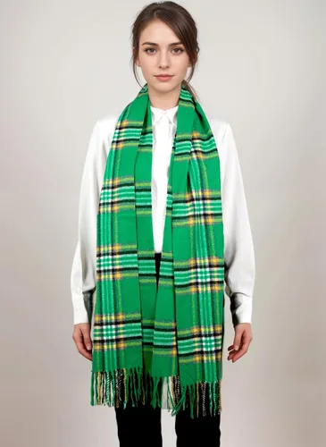 Vista 95 de Bufanda de invierno Achillea suave y cálida, de tartán, a cuadros, de cachemira, unisex