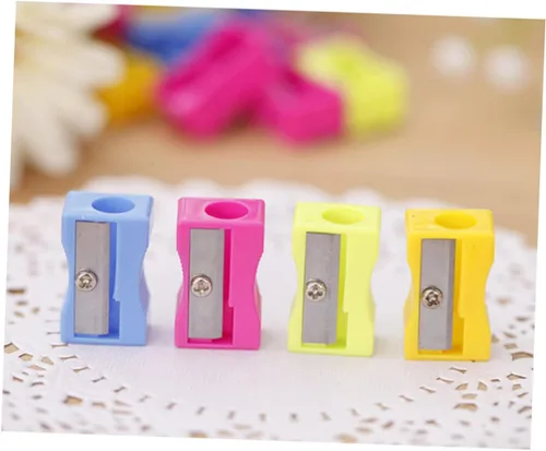 Vista 5 de STOBOK 30 lápices sacapuntas de mano, sacapuntas de mano, sacapuntas eléctricos, mini sacapuntas, suministros estacionarios, borradores, artículos