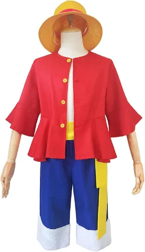 Vista 2 de Disfraz de anime Luffy Cos Anime para hombres y niños, disfraz de Halloween y carnaval