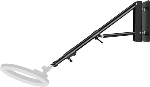 Vista 10 de Soporte de Pared para Luz de Anillo, Soporte de Pared para Luz de Anillo de 3.6 pies/43 pulgadas, Rotación Flexible de 180º, Brazo Triangular