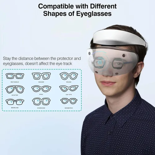 Vista 3 de PECOOVR Rubber Lens Protector for PlayStation VR2 Accessories, Silicone Insert Spacer for PSVR2, Anti-Scratch Glasses Bumper for PS5 VR2 Prevent