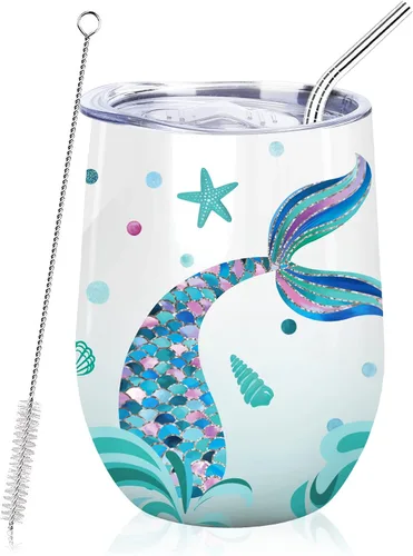 Vista 9 de NymphFable Vaso de acero inoxidable aislado de astronauta de 12 onzas