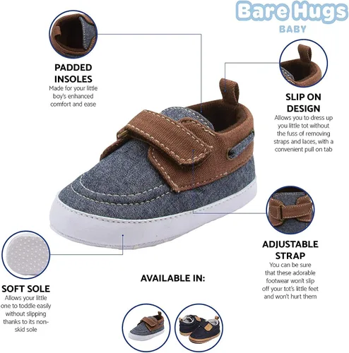 Vista 4 de BARE HUGS Mocasines de estilo de zapato de barco para bebés (ver más colores y tamaños)