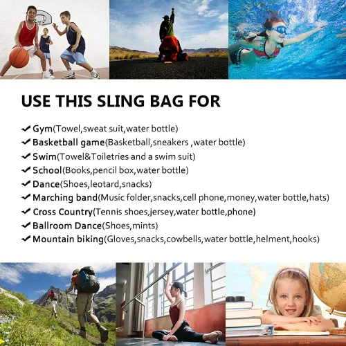 Vista 8 de Peicees Bandoleras para hombre y mujer, mochila de hombro, mini bolsa de día en el pecho, paquete de cuerpo cruzado pequeño