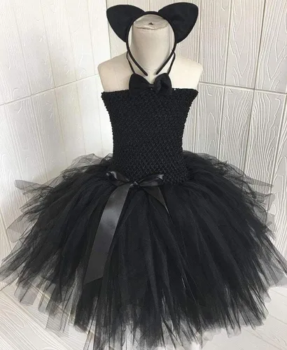 Vista 4 de Tutu Dreams - Disfraz de gato para niñas de 1 a 10 años