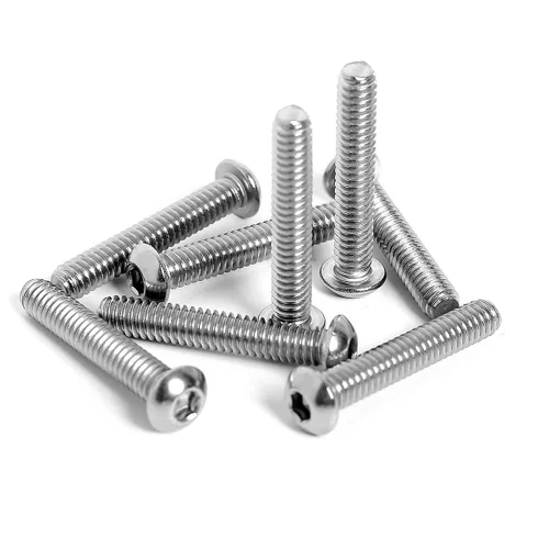 Vista 4 de Tuercas y pernos de remache de acero inoxidable 1/4-20 y pernos de 1" de cabeza de botón con tornillos de casquillo de tuerca de 1/4-20 Arandelas