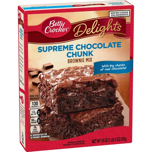 Vista 13 de Mezcla para Brownies Betty Crocker Delights Supreme con Trozos de Chocolate, 18 oz.