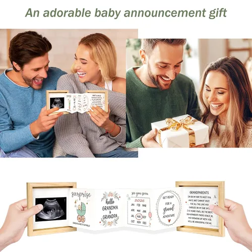 Vista 5 de Blinking Stars Anuncio de tía y tío bebé, anuncio de embarazo, ideas de regalos para tía y tío, sorpresa revelación de embarazo a la familia