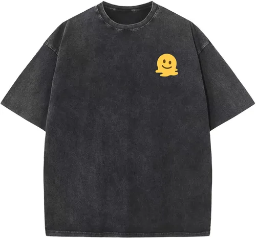 Vista 45 de Camisetas de algodón para hombre, de gran tamaño, unisex, de manga corta, casual, holgada, de lavado, unicolor, básicas A-Negro