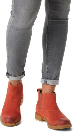 Vista 7 de SOREL Botas Chelsea Emelie II para mujer, botas de lluvia de cuero impermeables