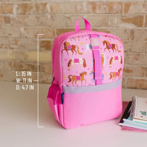 Vista 7 de Wildkin Kids Pack-it-All Mochila con caja de almuerzo con clip para niños y niñas, tamaño perfecto para empaquetar suministros escolares y tu