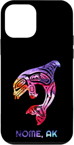Vista 12 de iPhone 15 Nome Alaska Native American Orca Killer Whale Case