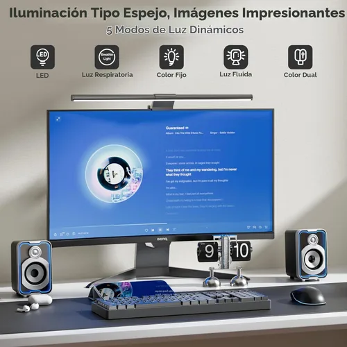 Vista 2 de SOULION Altavoces de computadora 2.0, altavoces de PC con cable Bluetooth de 10 W alimentados por USB con cápsula de fácil control para escritorio