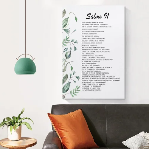 Vista 4 de Salmo 91, Póster Con Versículo Bíblico Español Salmo 91, Verso De La Biblia, Lienzo Para Pintura, Pó Pó Pó Pintura Decorativa Lienzo Póster De Pared